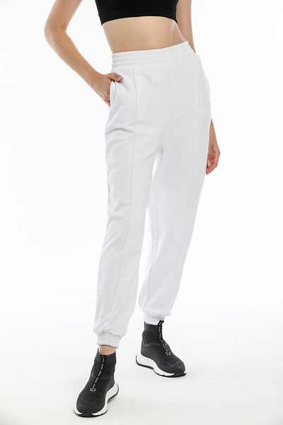Kallisto Off-White Cotton Jogger Pants