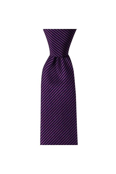 1001 Kravat Black Purple Striped 7.5 cm Wide Silk Tie