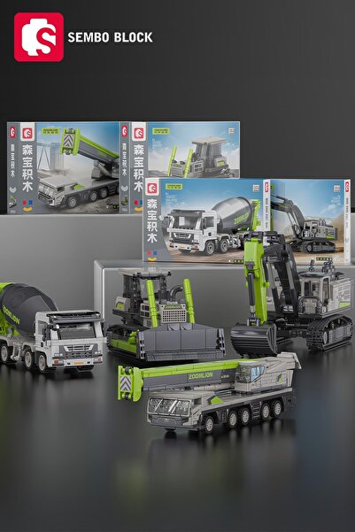 Sembo Block مكعبات بناء جرافة مرخصة من Zoomlion مكونة من 568 قطعة متوافقة مع Lego - 705115