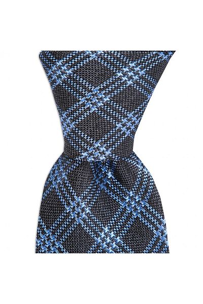 1001 Kravat Blue Colored 8 cm Wide Wool Silk Blended Tie