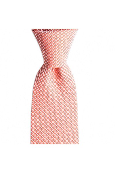 1001 Kravat Orange Patterned 8 cm Wide Silk Tie