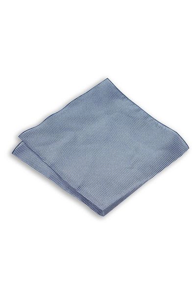 1001 Kravat Dark Blue Colored Silk Pocket Handkerchief in 33x33 cm