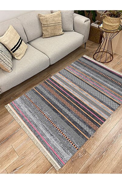 İNFORT سجادة قاعدة منسوجة مزخرفة بنمط عتيق من سلسلة القطن بألوان متعددة