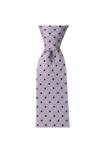 1001 Kravat Light Gray Patterned 8 cm Wide Tie with Handkerchief