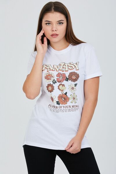 Kallisto كم مزدوج أبيض - قطن مطبوع