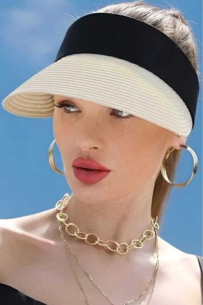 Trenderrs Women's Straw Visor Hat