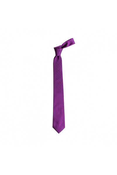 1001 Kravat 7.5 cm Wide Purple Colored Silk Tie