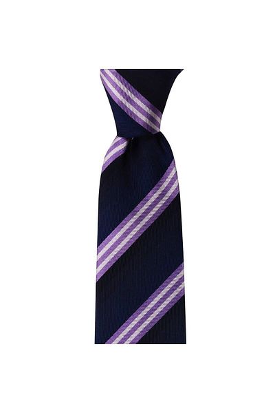1001 Kravat Men's Lilac Striped 7.5 cm Wide Silk Tie