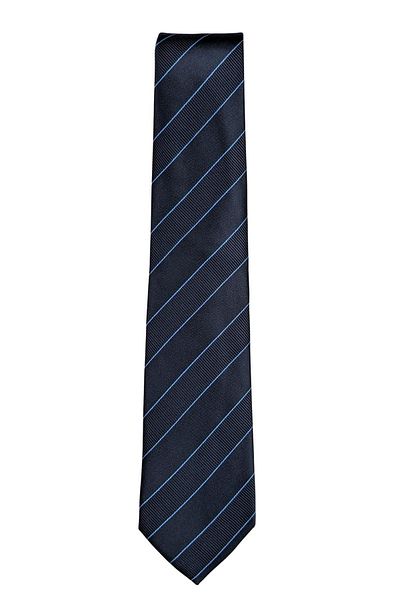 1001 Kravat Navy Blue Thin Striped Tie