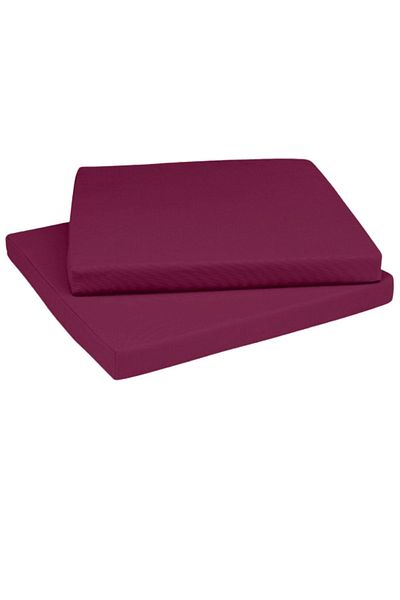 Elyaf Sepeti 2 Pieces Waterproof Covered Sponge Chair Cushion 40x40 Plum