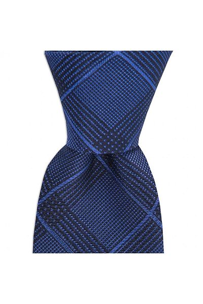1001 Kravat Midnight Blue Patterned 8 cm Wide Silk Tie