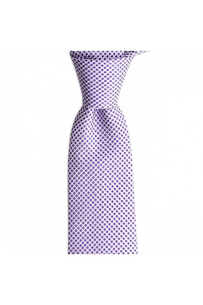 1001 Kravat Men's Lilac Patterned 7 cm Wide Silk Tie
