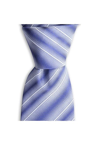 1001 Kravat Light Gray Striped 8 cm Wide Silk Tie