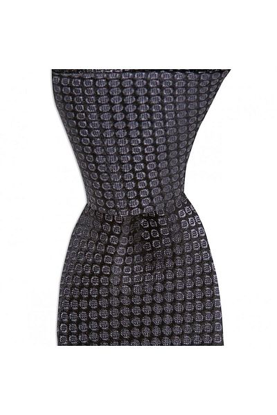 1001 Kravat Dark Gray Patterned 6 cm Wide Silk Tie