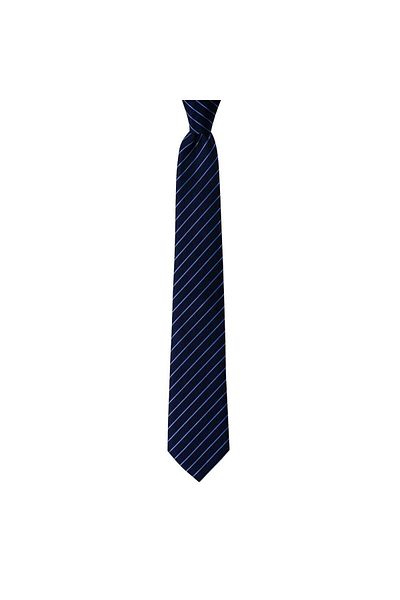 1001 Kravat Navy Blue Striped 8 cm Wide Tie