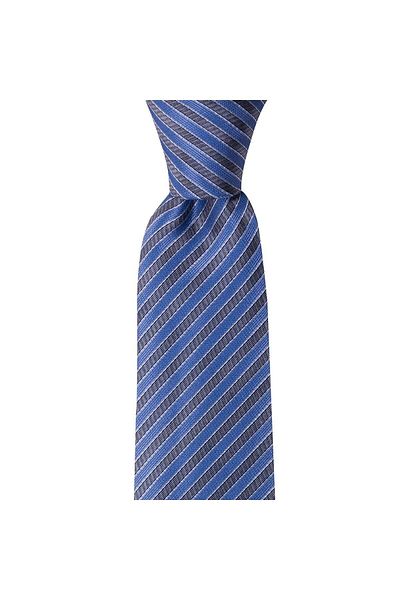 1001 Kravat Light Blue Striped 7.5 cm Wide Silk Tie