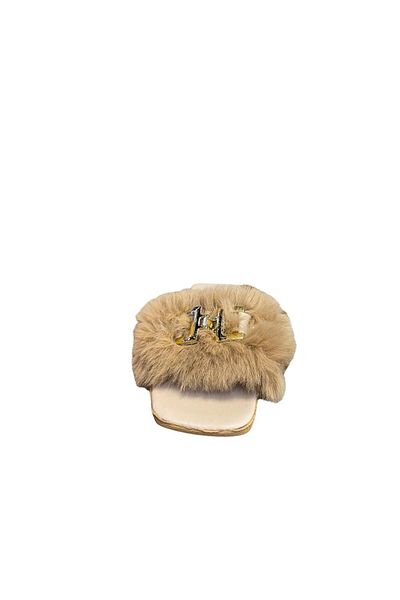 DENİZ Women's Slippers - Furry and Buckle
