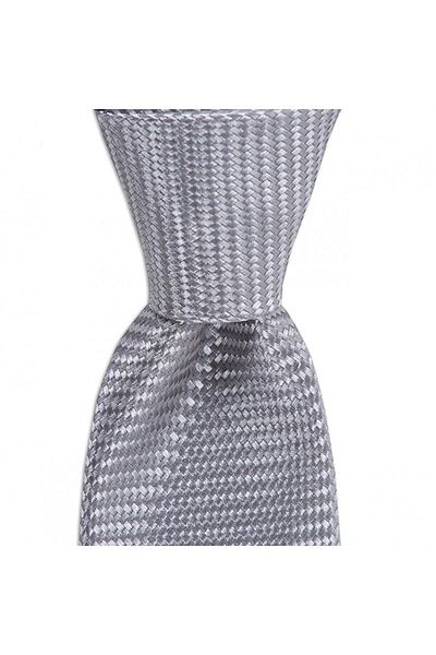 1001 Kravat Light Gray Colored 7.5 cm Wide Silk Tie