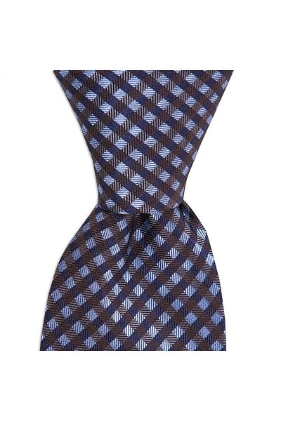 1001 Kravat Blue Patterned 8 cm Wide Silk Tie