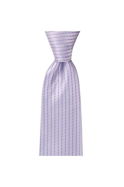 1001 Kravat Thin Blue Striped 8 cm Wide Tie with Handkerchief