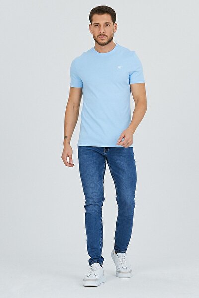 Kallisto Bărbați Blue Crew Decolteu Bumbac Ediție Limitată Basic Baby