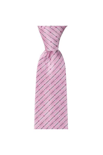 1001 Kravat Pink Floral Patterned 8 cm Wide Tie with Handkerchief
