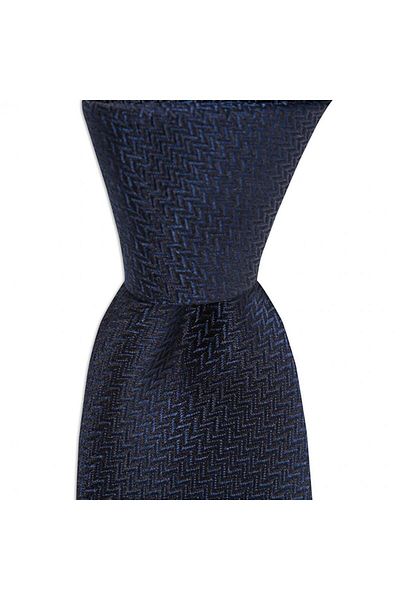 1001 Kravat Navy Blue Patterned 6 cm Wide Silk Tie
