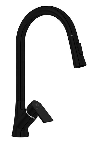 AR Liona Spiral Black Matte Sink Faucet -103518111