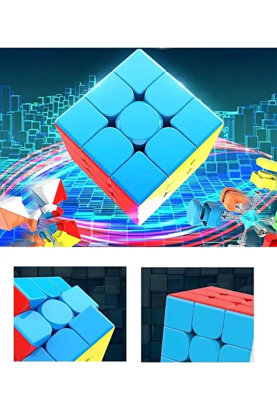 Brother Toys مكعب السرعة Hızlı Dönen 3x3x3 Rubik Eğitici Zeka Ve Sabır Küpü Fosforlu Neon Renkler