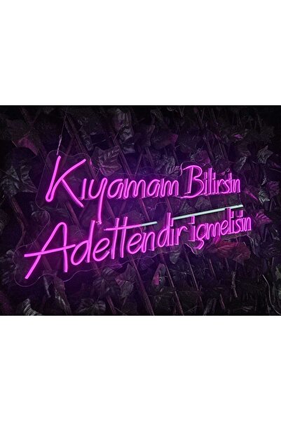 En Güzel Günde Kıyamam Bilirsin Adettendir İçmelisin Neon Led Işıklı Tabela 8...