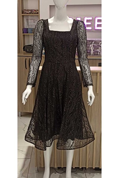 ORJEEN KADIN KAYIK YAKALI SİMLİ VE TÜLLÜ ARABOY UZUN TÜL KOLLU DÜĞÜNLÜK NİŞAN...