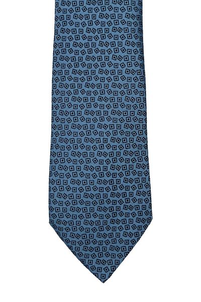 1001 Kravat Blue Patterned 8 cm Wide Tie