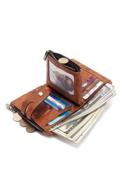Jeep Genuine Leather Brown RFID Protected Wallet - 100% Face Design