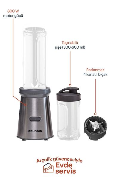 Grundig خلاط شخصي KB 4134 TI إينوكس