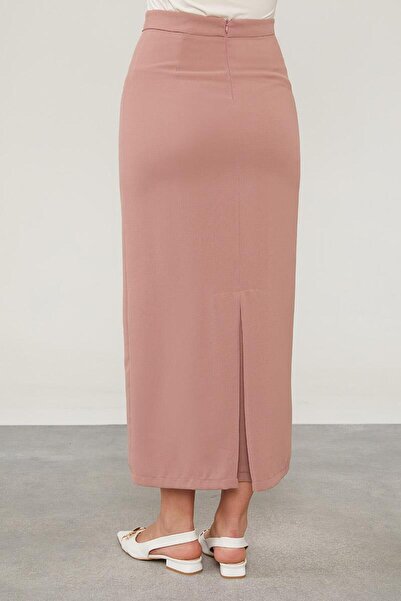 Levidor Gül Şerit Detay Kalem Etek