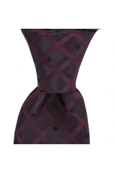 1001 Kravat Claret Red Patterned 8 cm Wide Silk Tie