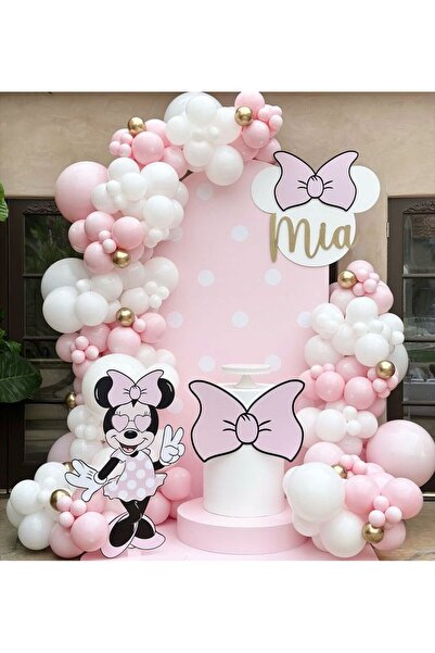 Çemrek Süs Parti مجموعة سلسلة بالونات من الكروم والذهب الأبيض الوردي الفاتح م...