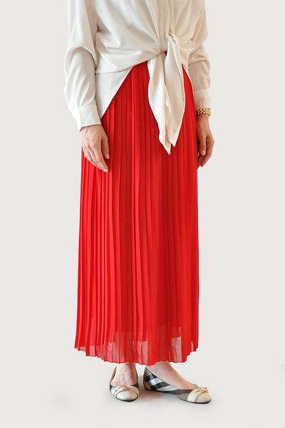 Rukayyel Luna Pleated Women's Skirt - Red