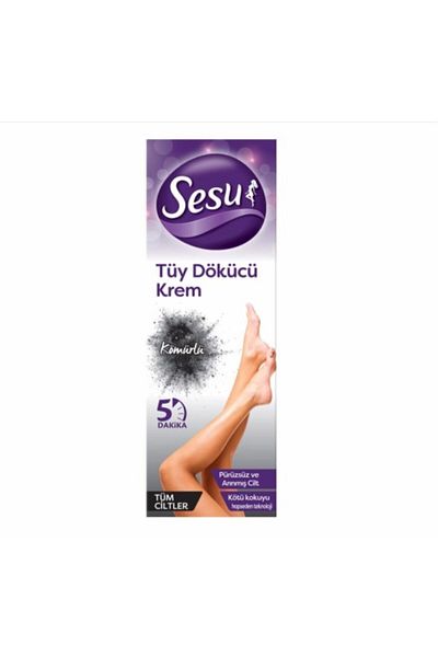 Sesu 100 ml Cream Detox Hair Removal Charcoal