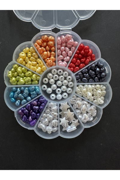 LİVZA BİJUTERİ Papatya kutuda İncili boncuk takı yapım seti