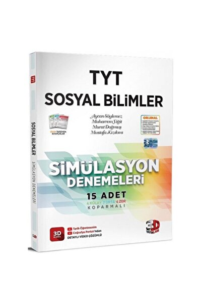 3D Yayınları 2025 TYT Sosyal Bilimler Simülasyon Denemeleri Fenomen Seçimi Ay...