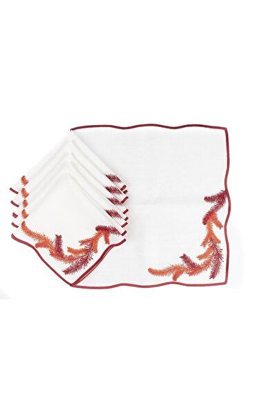 Mikasa Moor Doris Червоно-біла серветка, 6 шт., 40 см