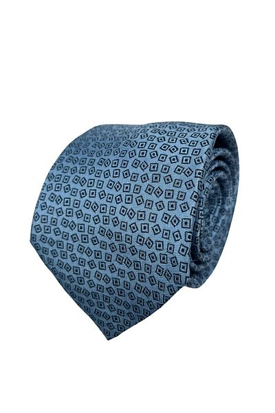 1001 Kravat Blue Patterned 8 cm Wide Tie