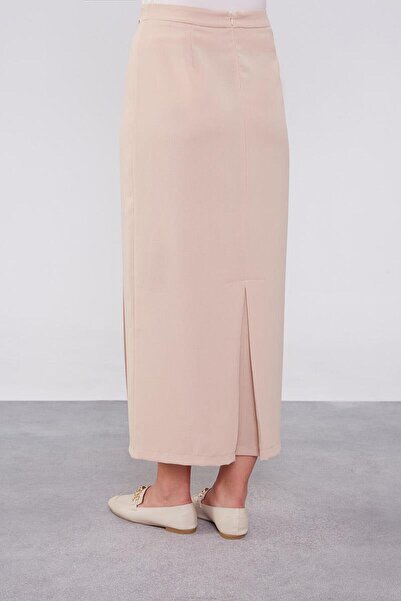 Levidor Taş Düğme Detaylı Etek