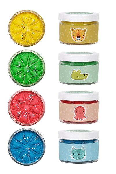 Bonnie Play Dough مجموعة صلصال لعب طبيعية 4 ألوان لامعة 4*150 جرام