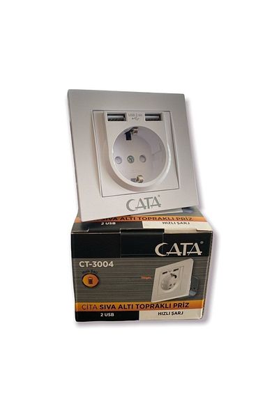Cata Ct-3004 2xUSB Input Grounded Socket