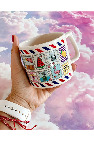 Bikutumutluluk Gezgine Seyahat Pullu Kupa Fincan