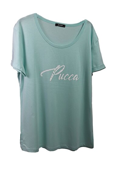 Kallisto Μπλουζάκι με στάμπα με πράσινο οβάλ γιακά 2 συσκευασιών