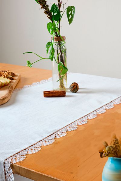 Nazik Home Κομψός δαντελωτός δρομέας 40 x 140 cm