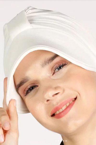 Vera Ecru Hijab Hat - Women's Bonnet Ready Turban, Sea Bonnet Swimsuit